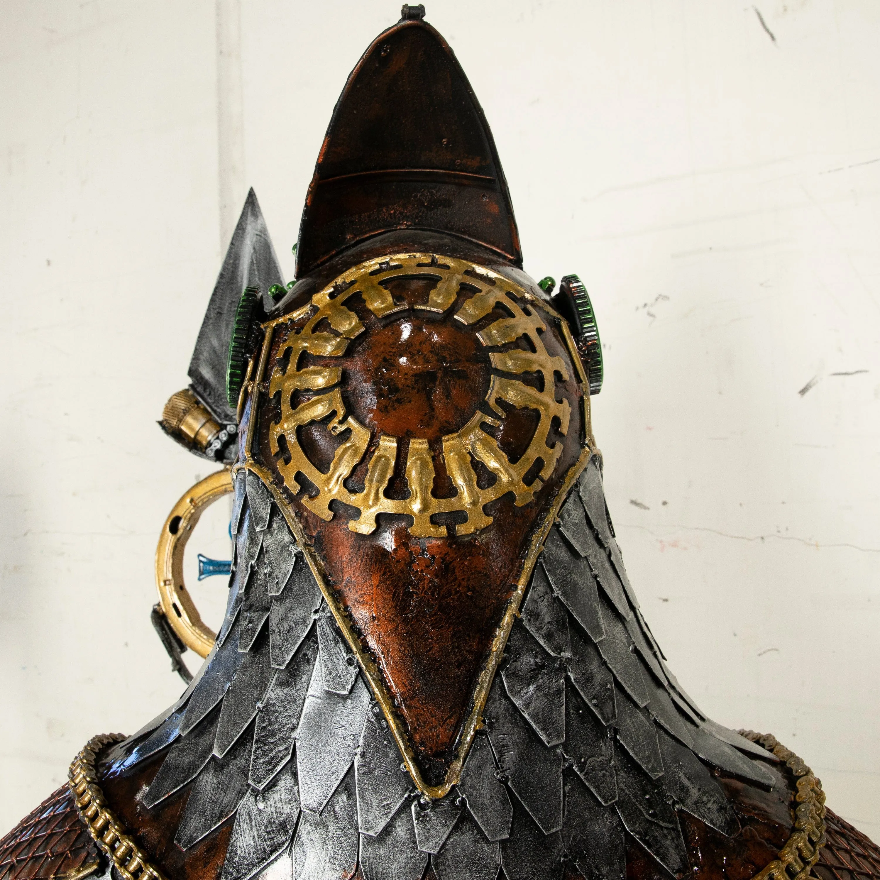 91" Horus Recycled Metal Sculpture