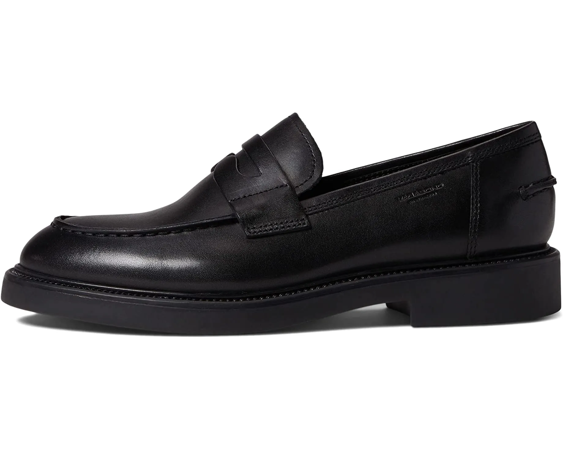 Alex W Leather Penny Loafer Vagabond Shoemakers, black