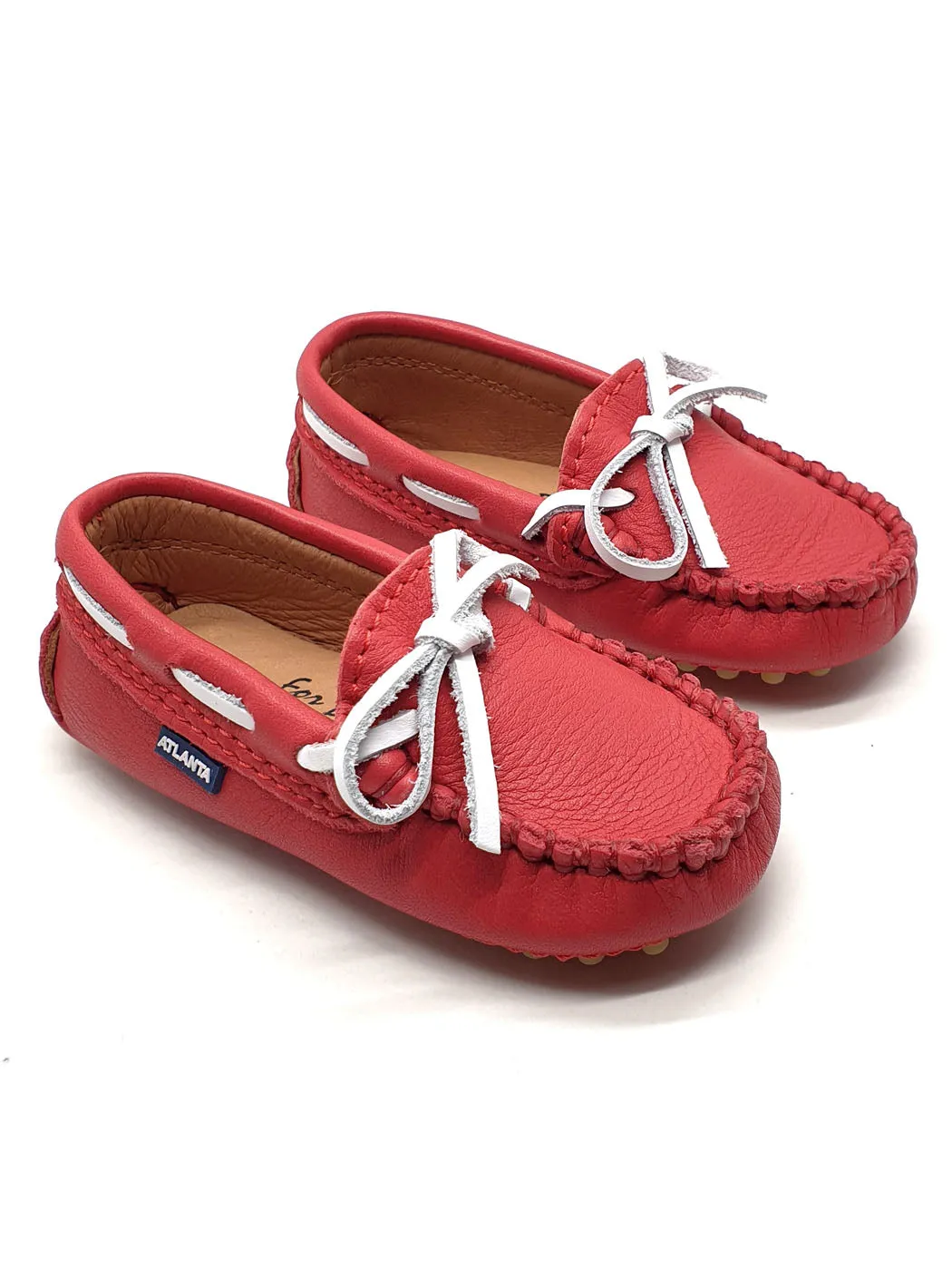 Atlanta Mocassin- Baby Shoes Moccasins Red-001B003