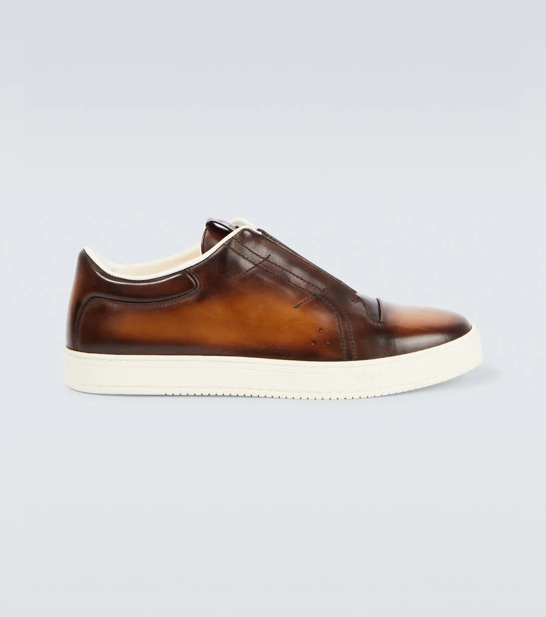 Berluti playtime leather slip-ons, brown