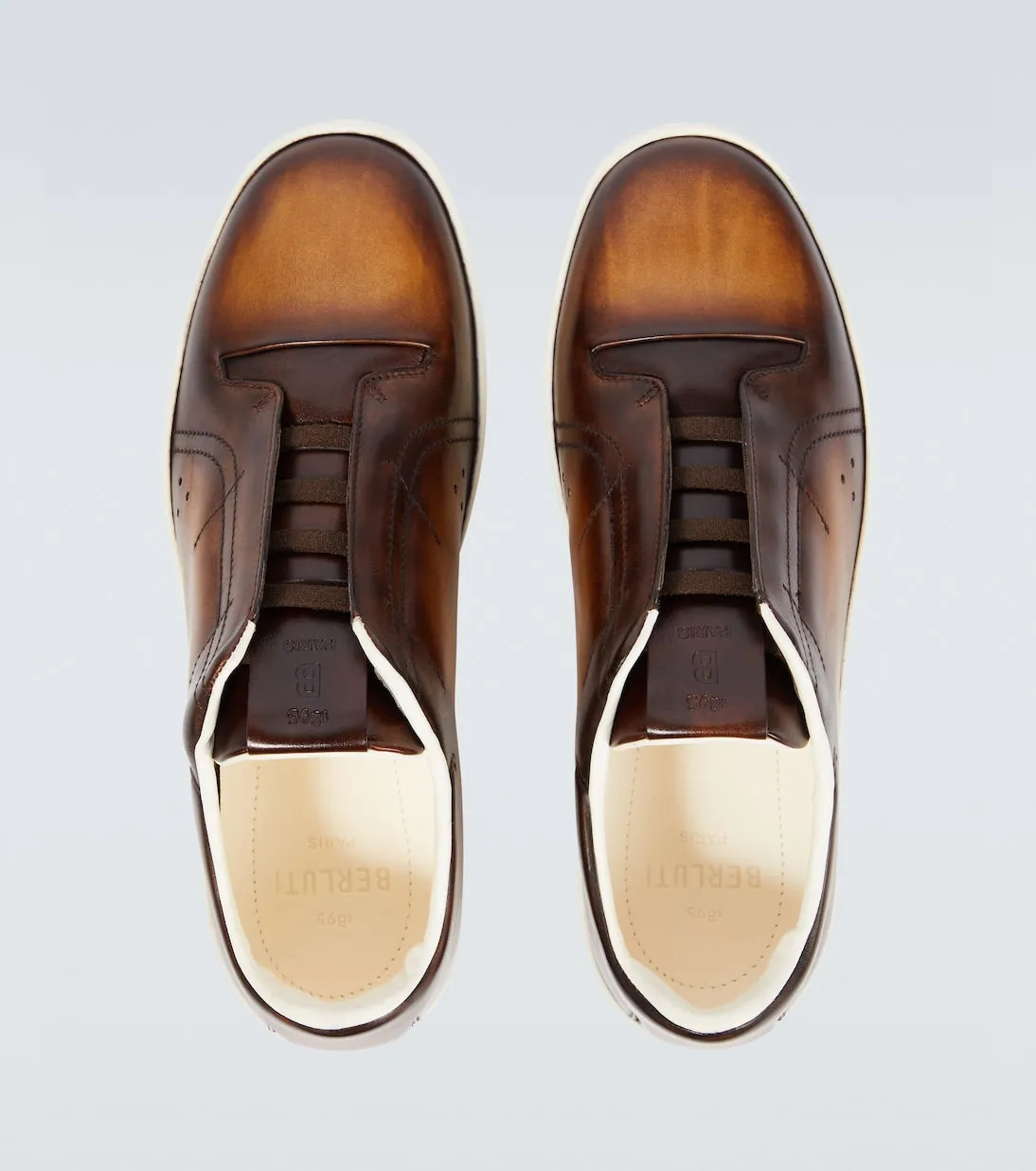 Berluti playtime leather slip-ons, brown