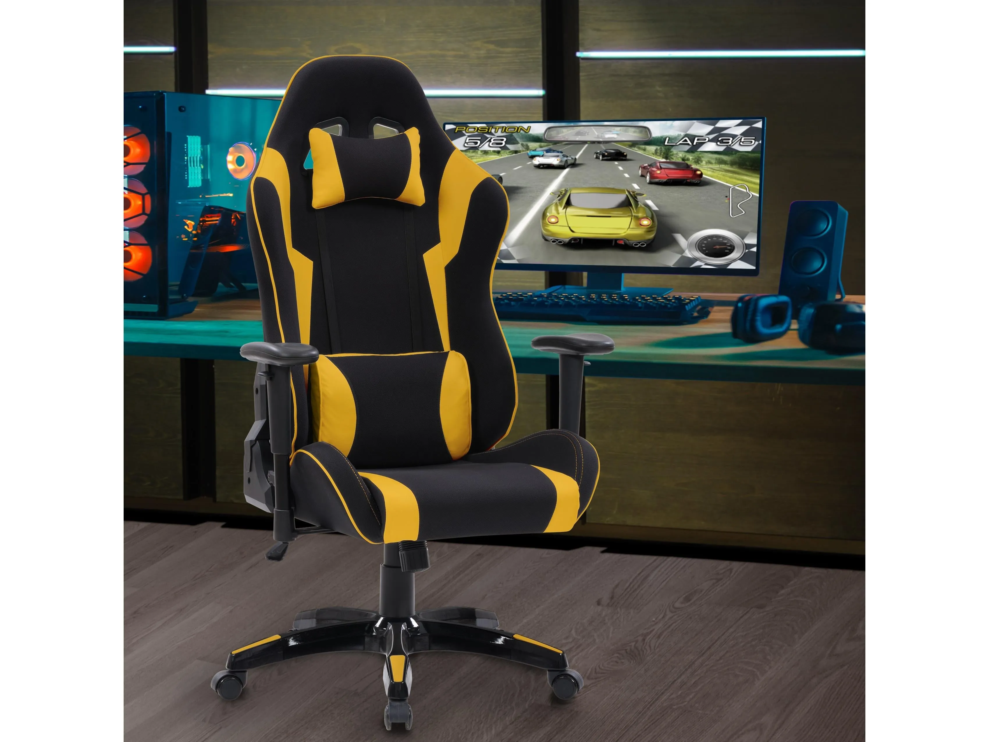 Black and Yellow Gaming Office Chair