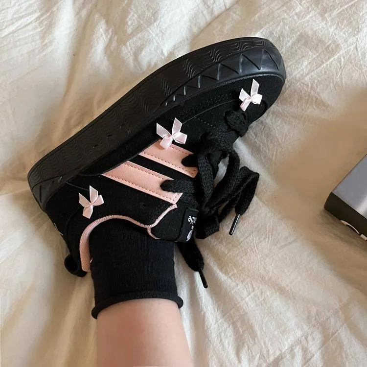 Blokette Aesthetic Pink Bow Sneakers