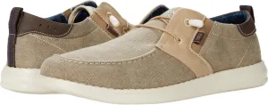 Brewski Moc Toe Slip-on with Elastic Bungee Nunn Bush Loafers, Stone