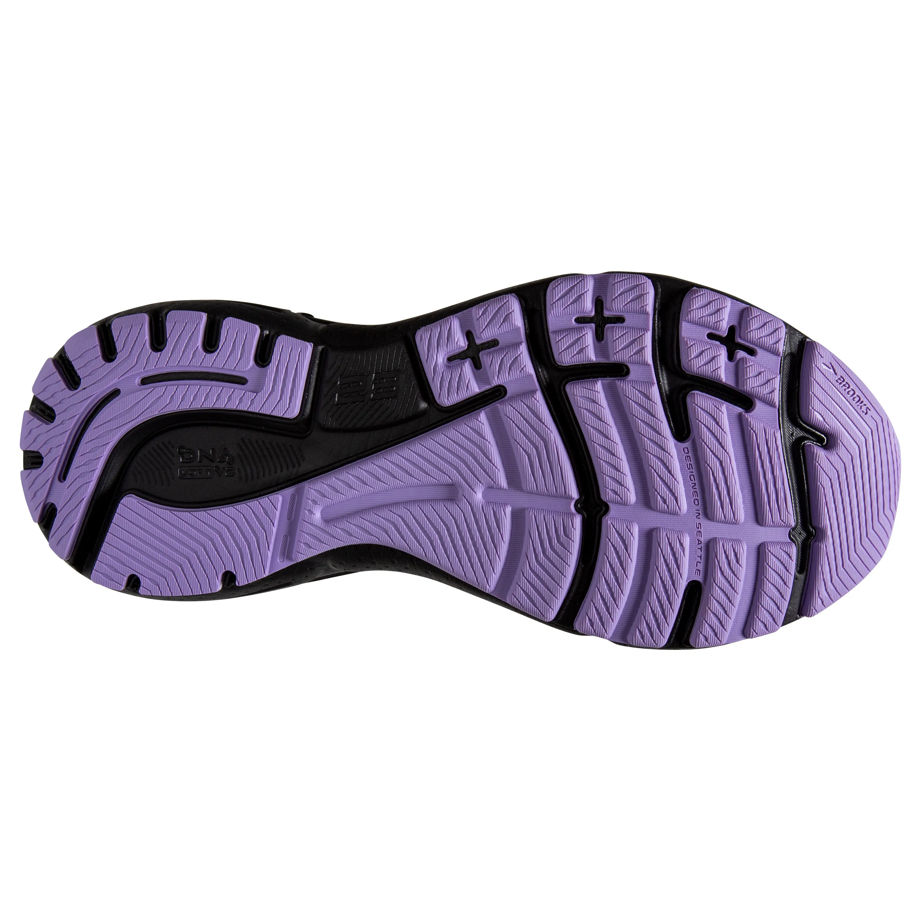 BROOKS WOMEN'S ADRENALINE GTS 23 - GREY/BLACK/PURPLE