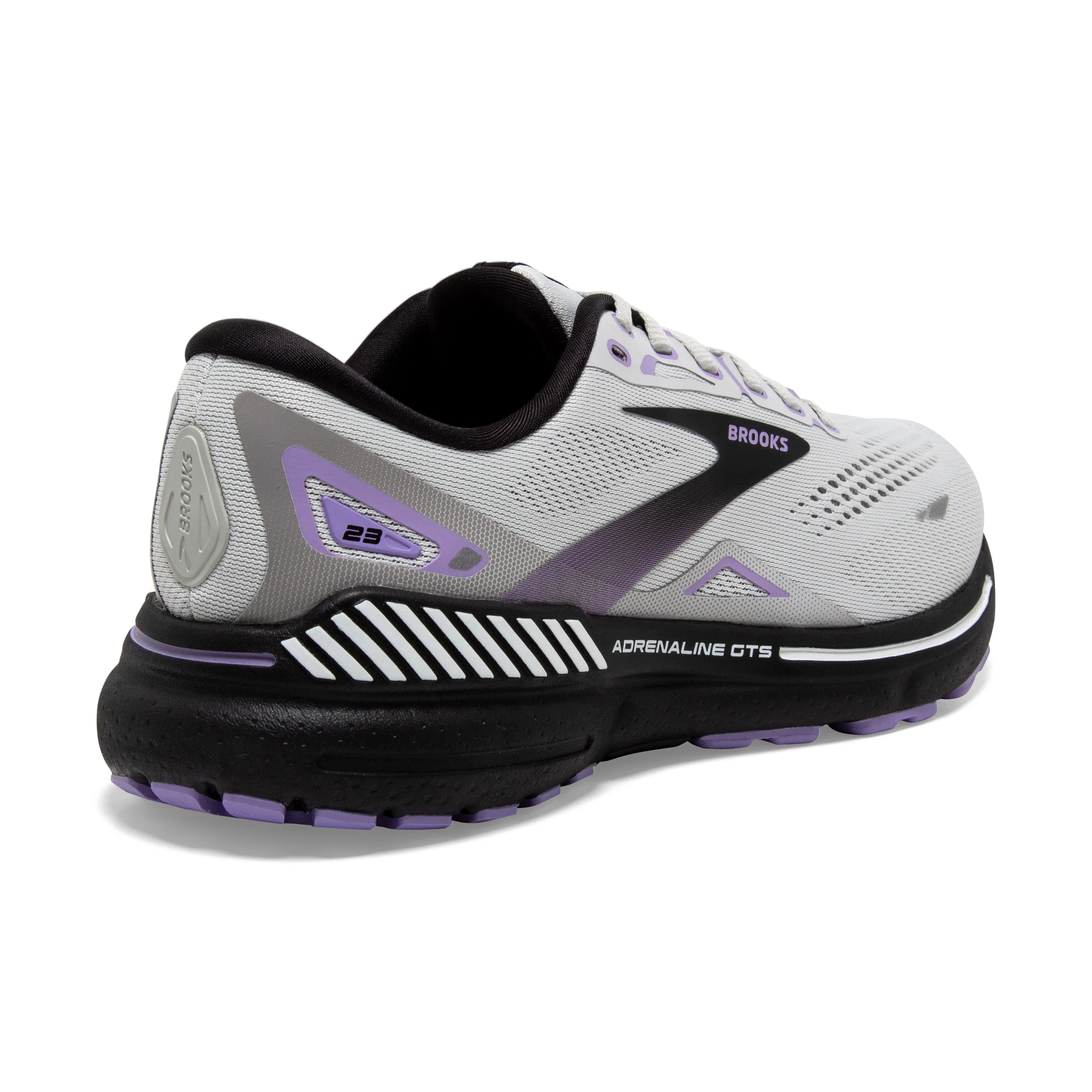 BROOKS WOMEN'S ADRENALINE GTS 23 - GREY/BLACK/PURPLE