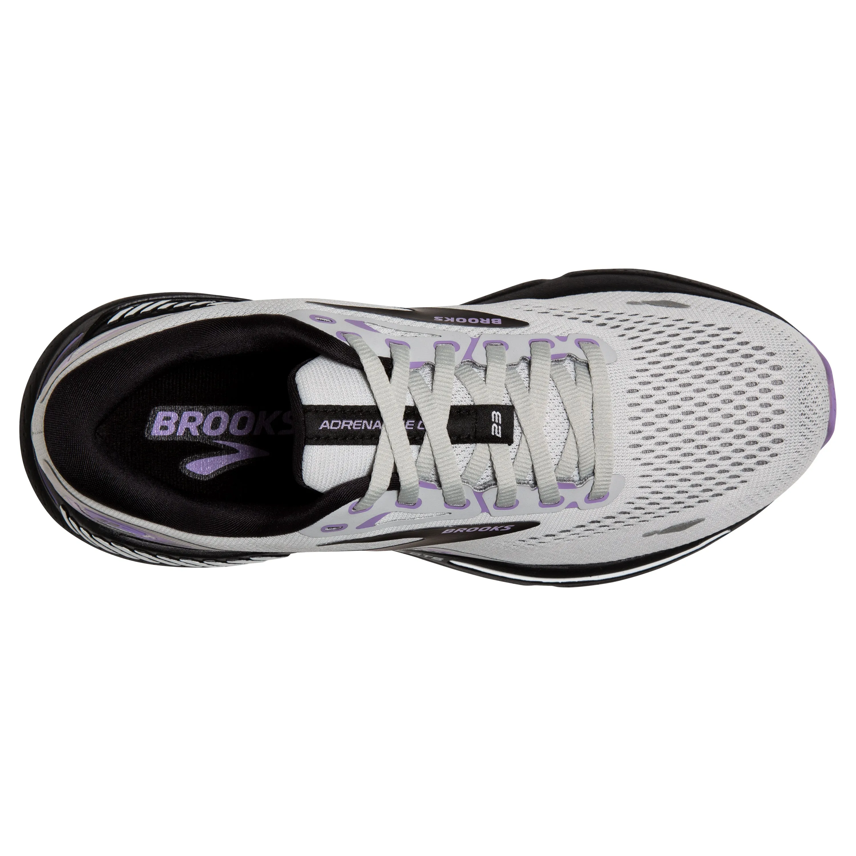 BROOKS WOMEN'S ADRENALINE GTS 23 - GREY/BLACK/PURPLE