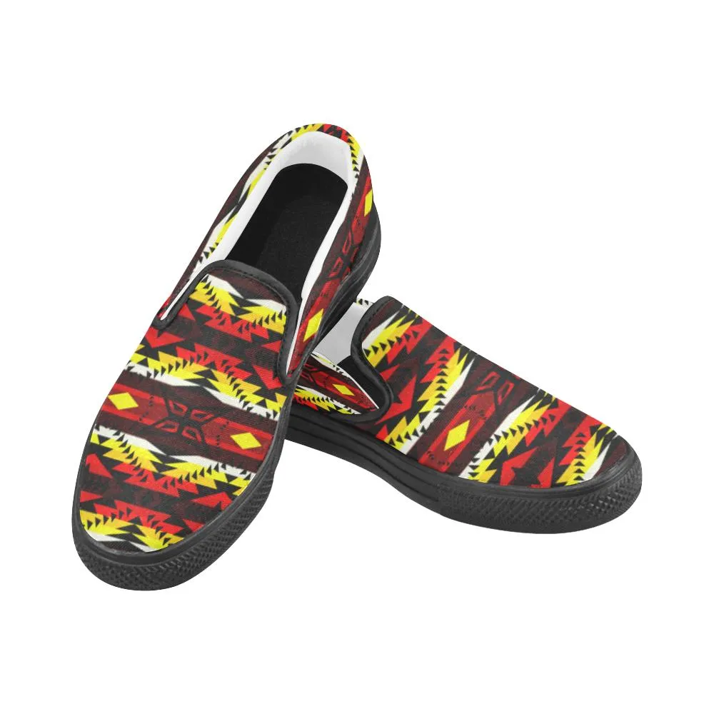 Canyon War Party Men's Unusual Slip-on Canvas Shoes