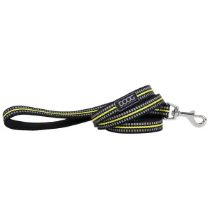 DOOG Neoprene Bolt Neon Black and Yellow Dog Lead Small