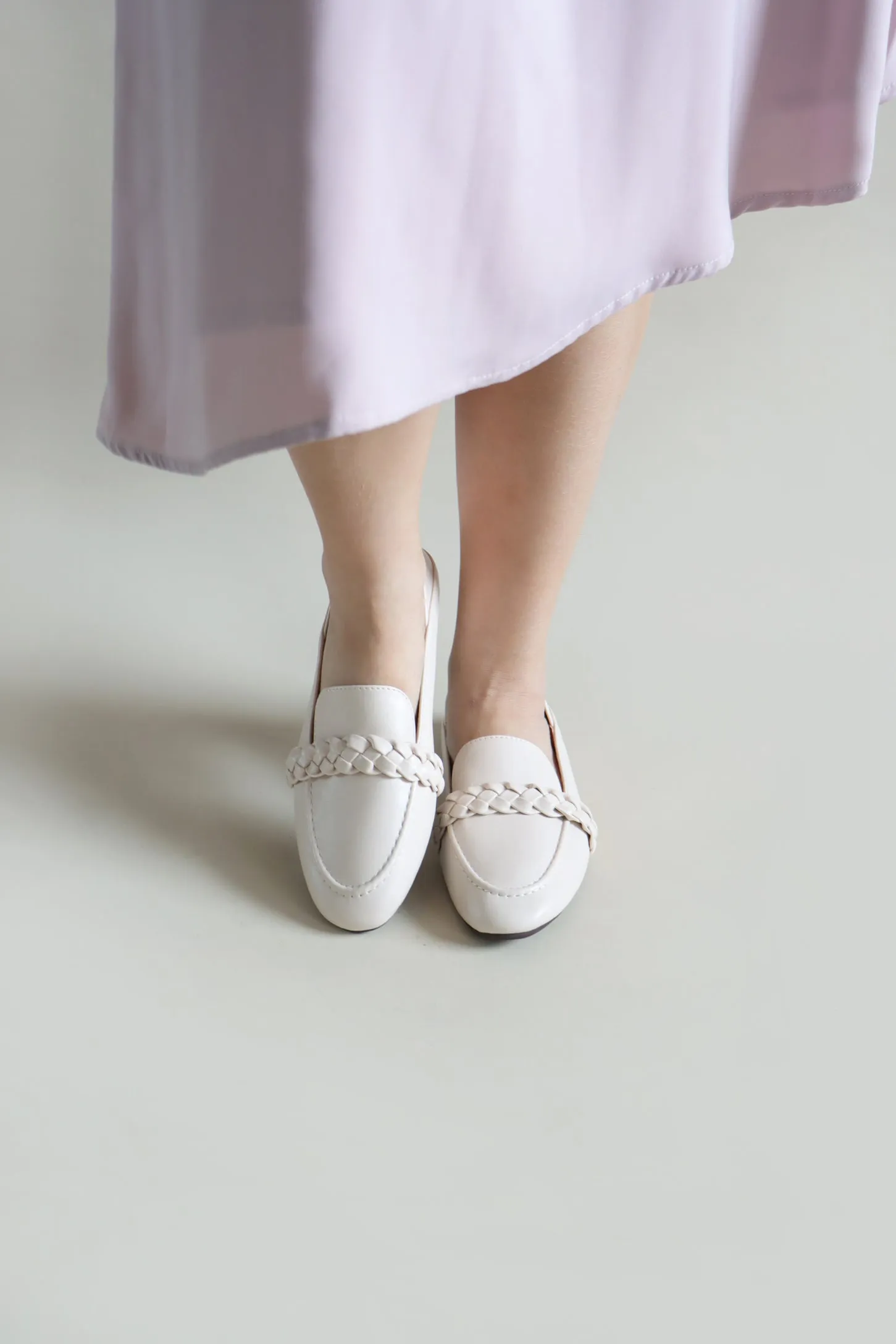 Edith Braided Loafers (Off White) - Size 35