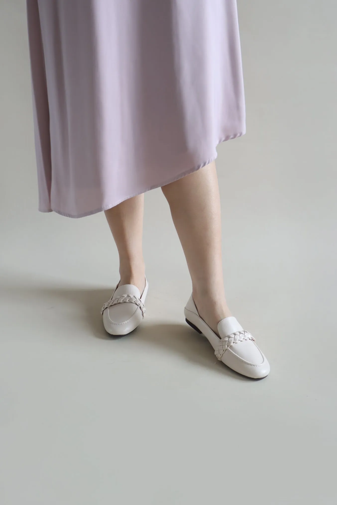 Edith Braided Loafers (Off White) - Size 35