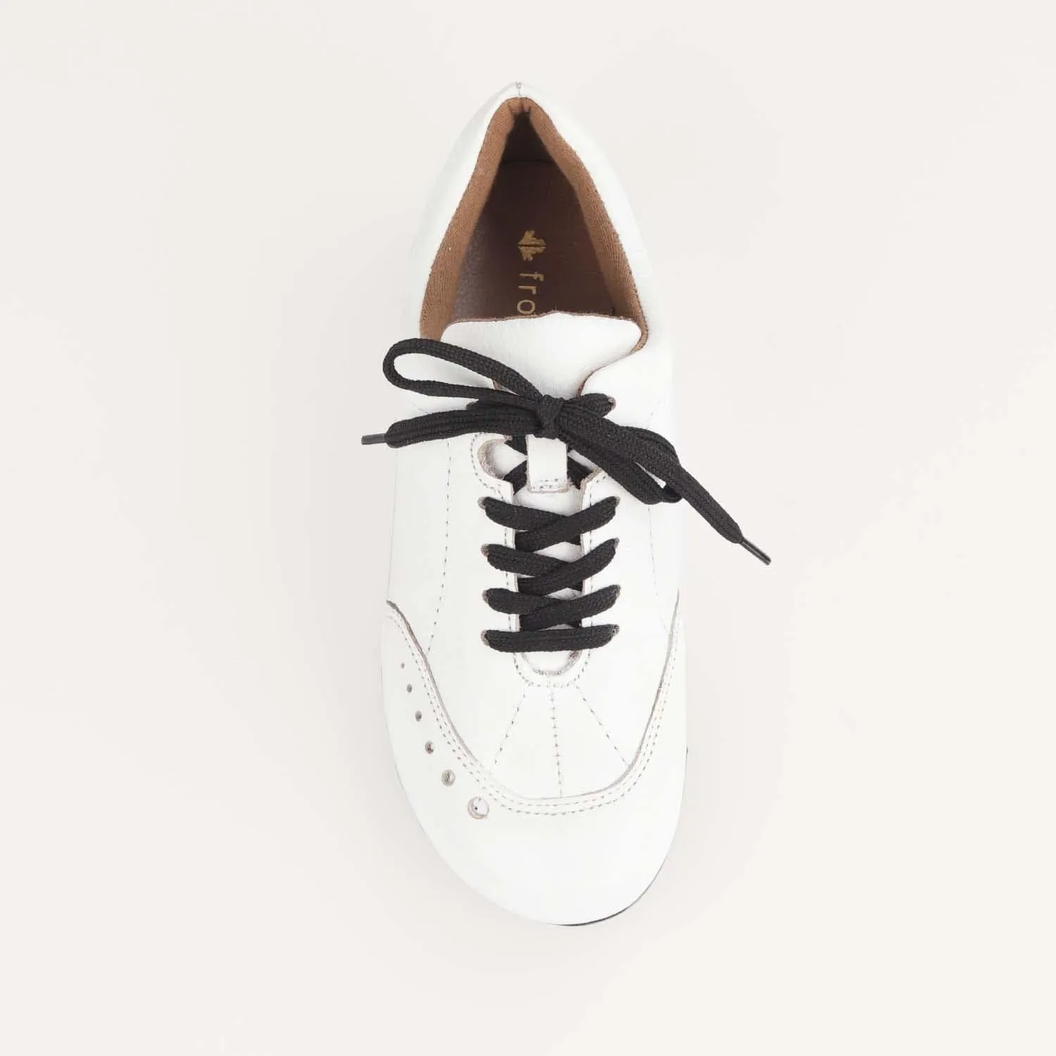 Flat Lace-up Sneaker in White - 12727