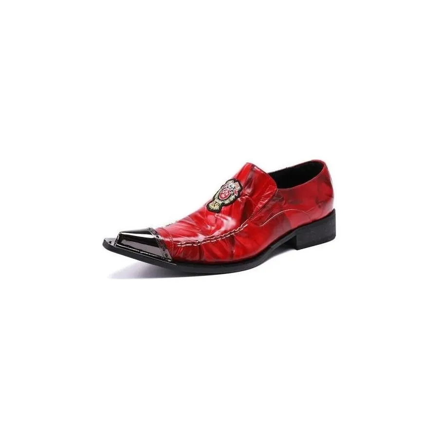 FloralLux Exotic Pointed Toe Dress Loafers