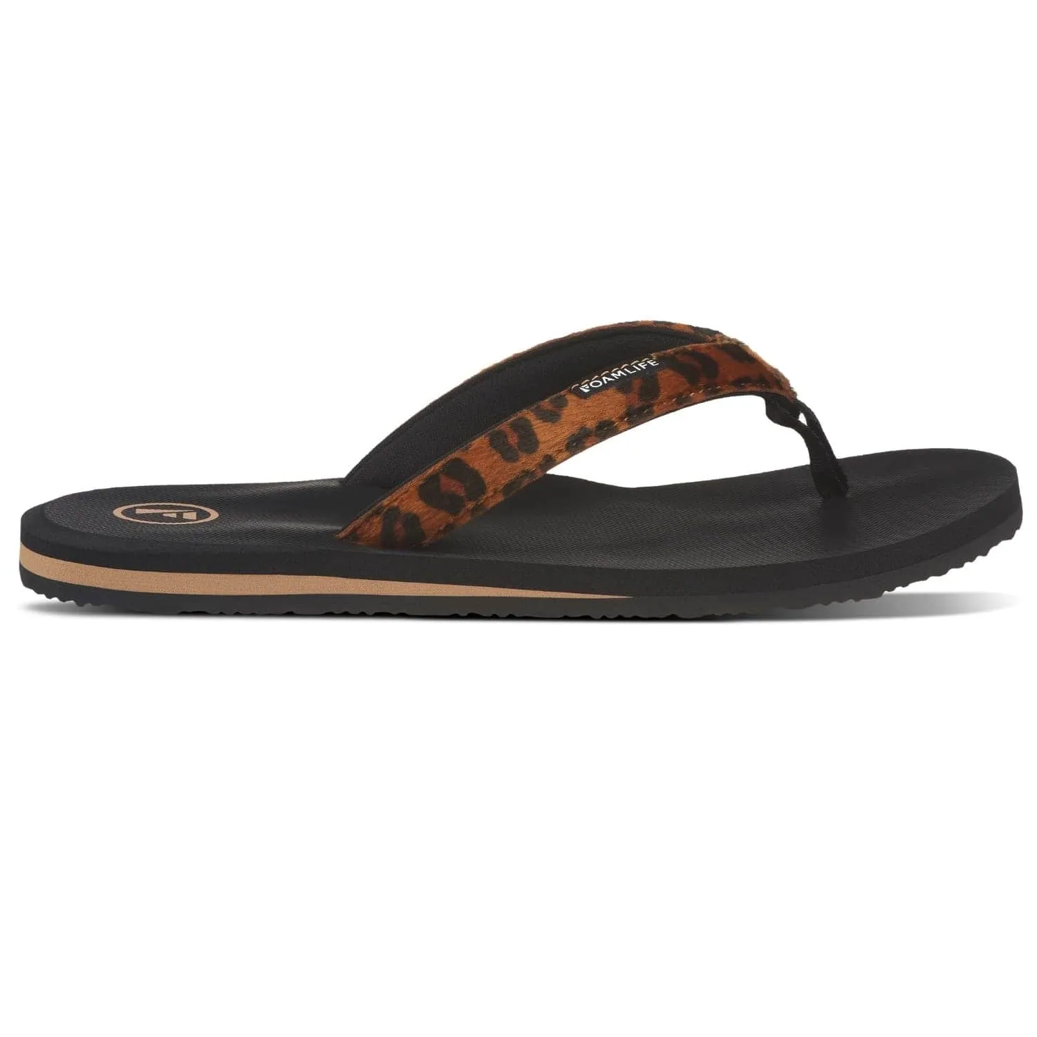 Foamlife Womens Selene Flip Flops - Black