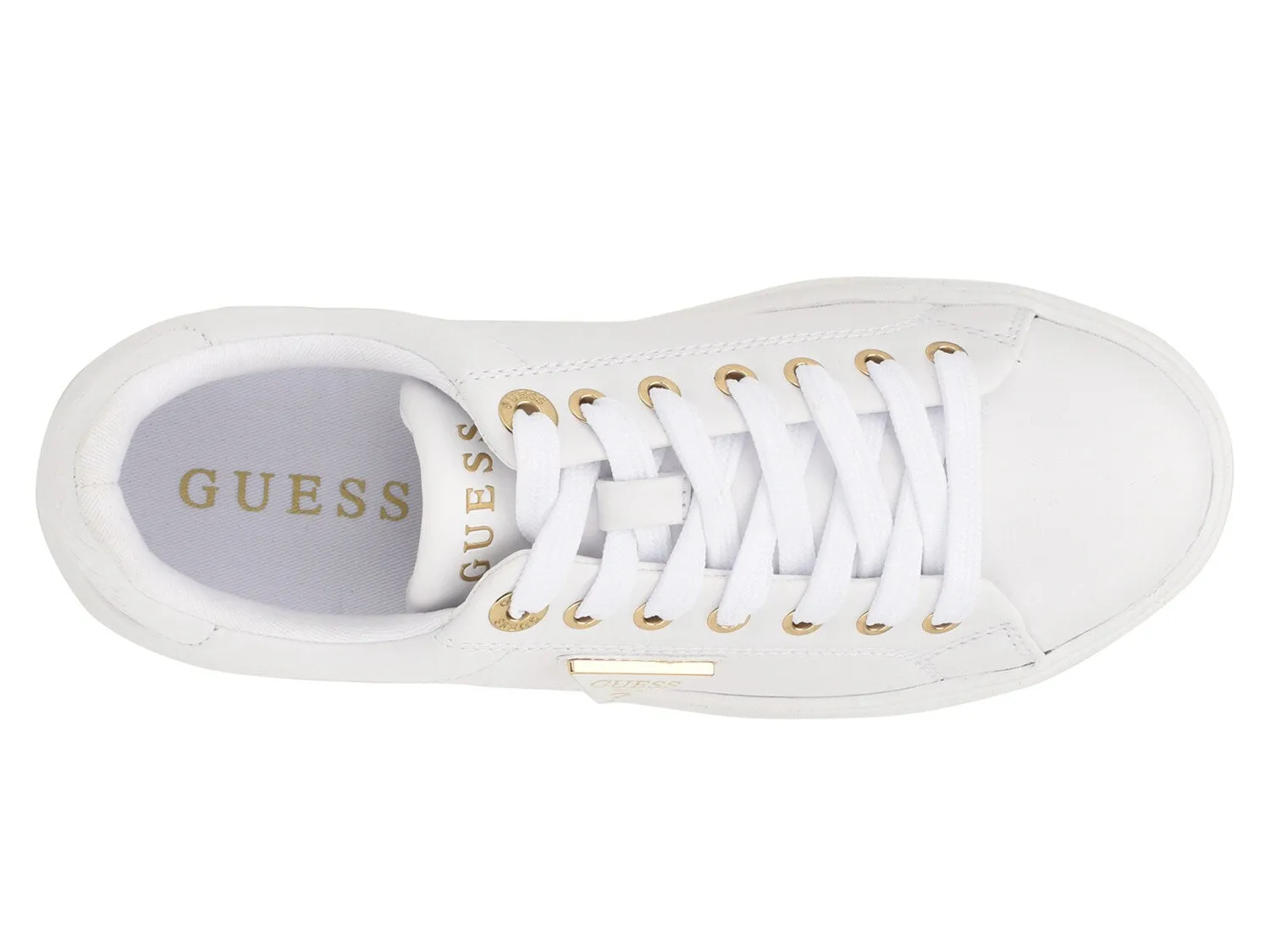 Guess Denesa platform sneakers, white