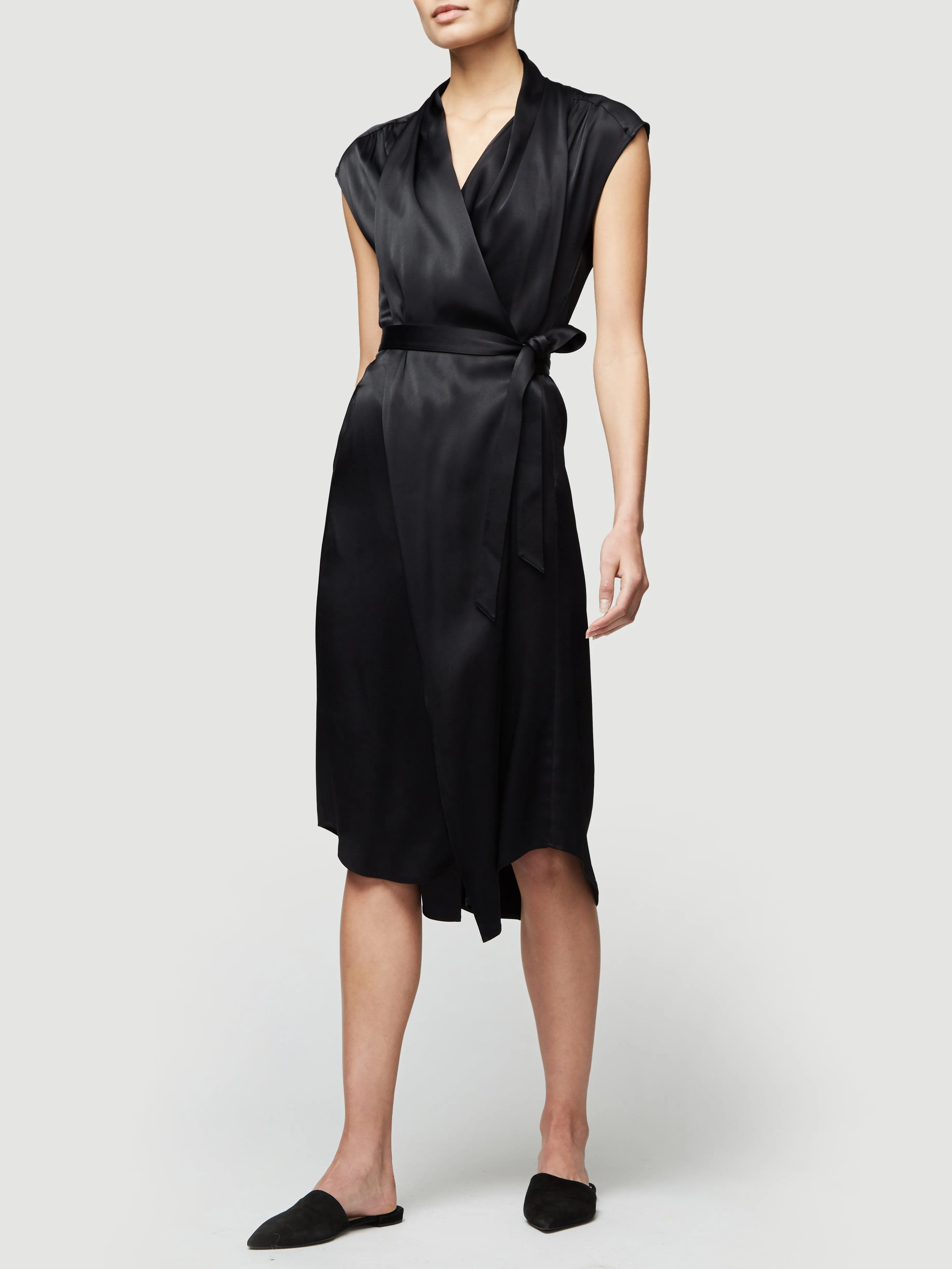 Ibiza Wrap Dress -- Noir