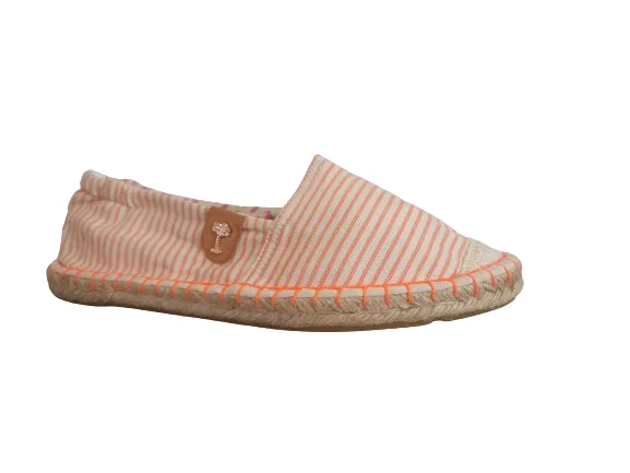 In Extenso Pink Stripe Girls Espadrilles