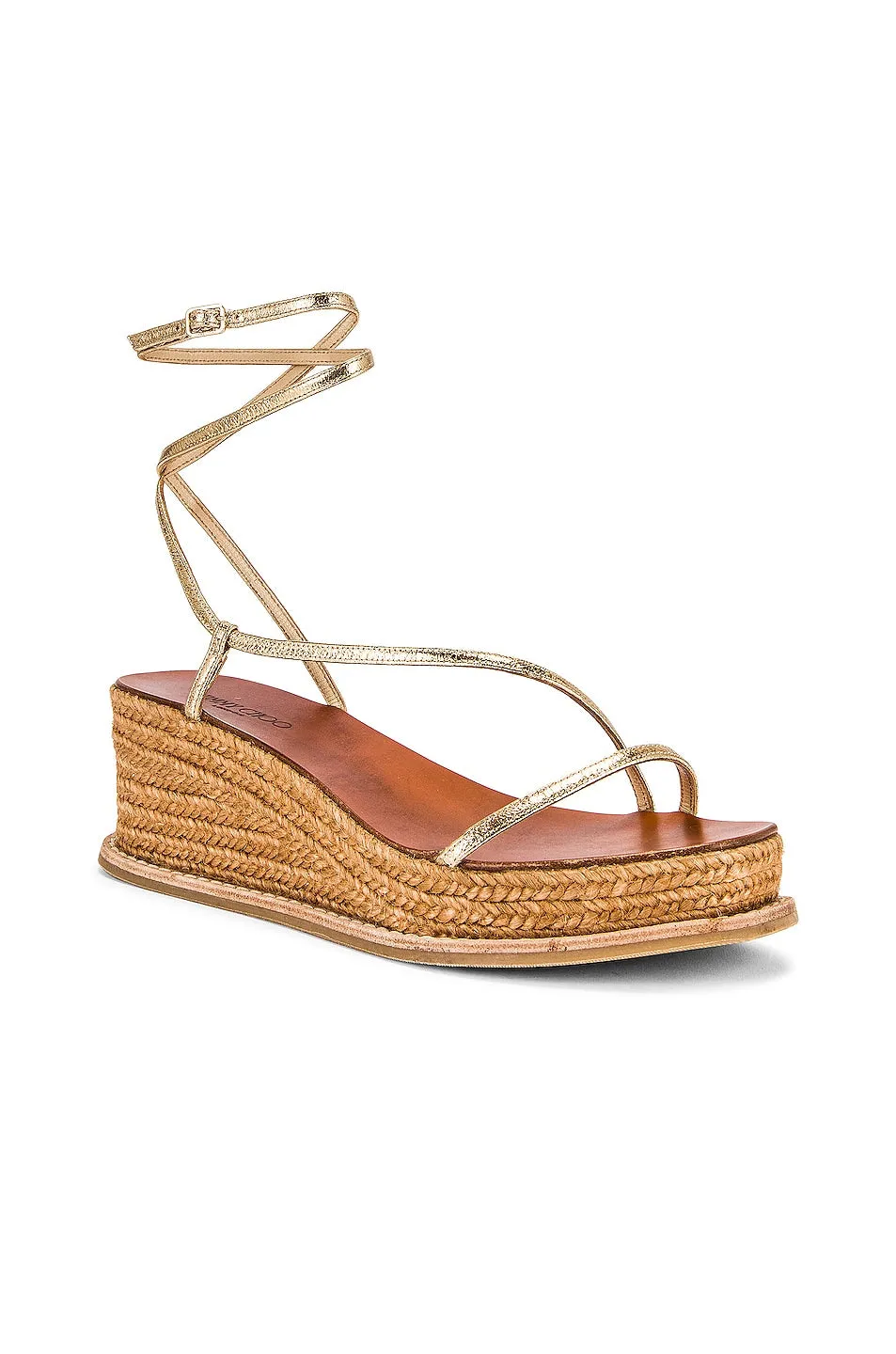 Jimmy Choo Drive 60 Sandal Espadrilles, Gold