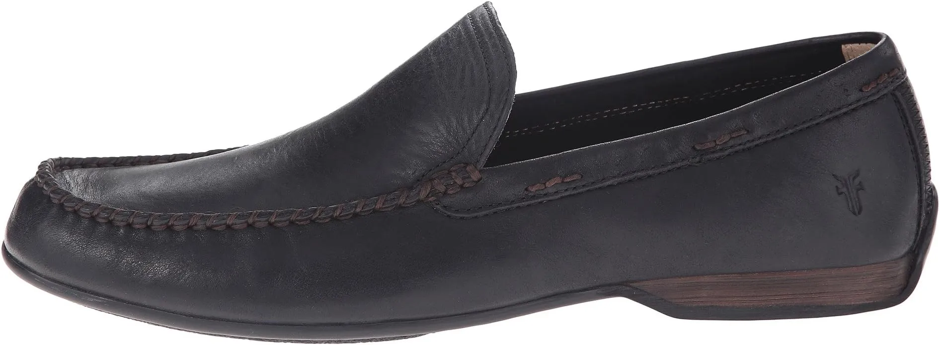 Lewis Venetian Frye Loafers in Black Oiled Vintage