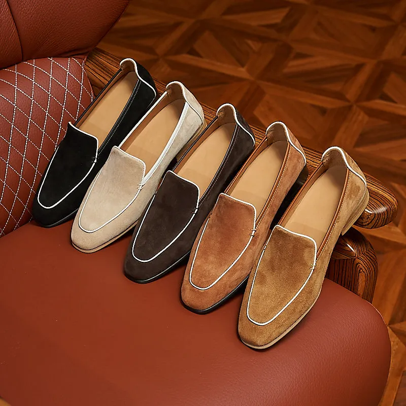 LuxeLeather Chic Hazel Slip-on Loafers