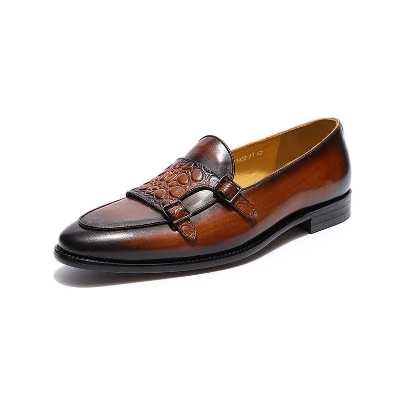 LuxeLeather Exotic Slip-On Loafers