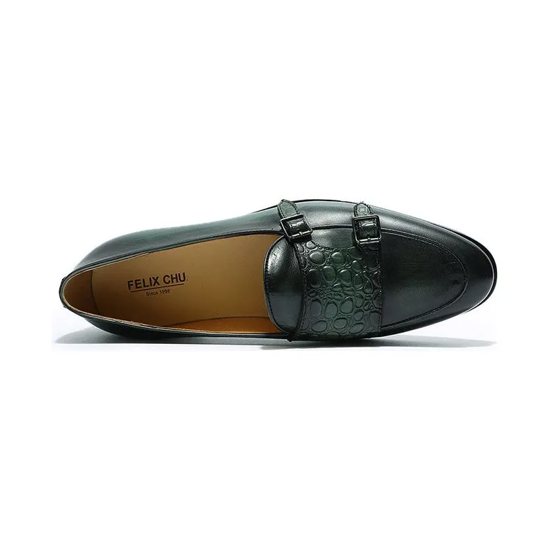 LuxeLeather Exotic Slip-On Loafers