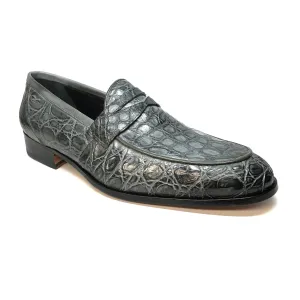 Mauri 4862 Forest Green Alligator Belly Penny Loafers