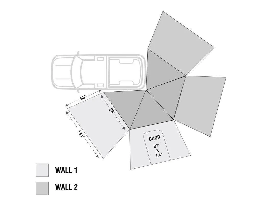 Nomadic LT 270 Awning & Wall 1, 2, & Mounting Brackets - Driver side