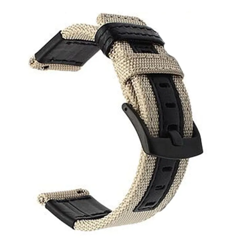 Nylon and Leather Watch Straps Compatible with Timberland 22mm Range