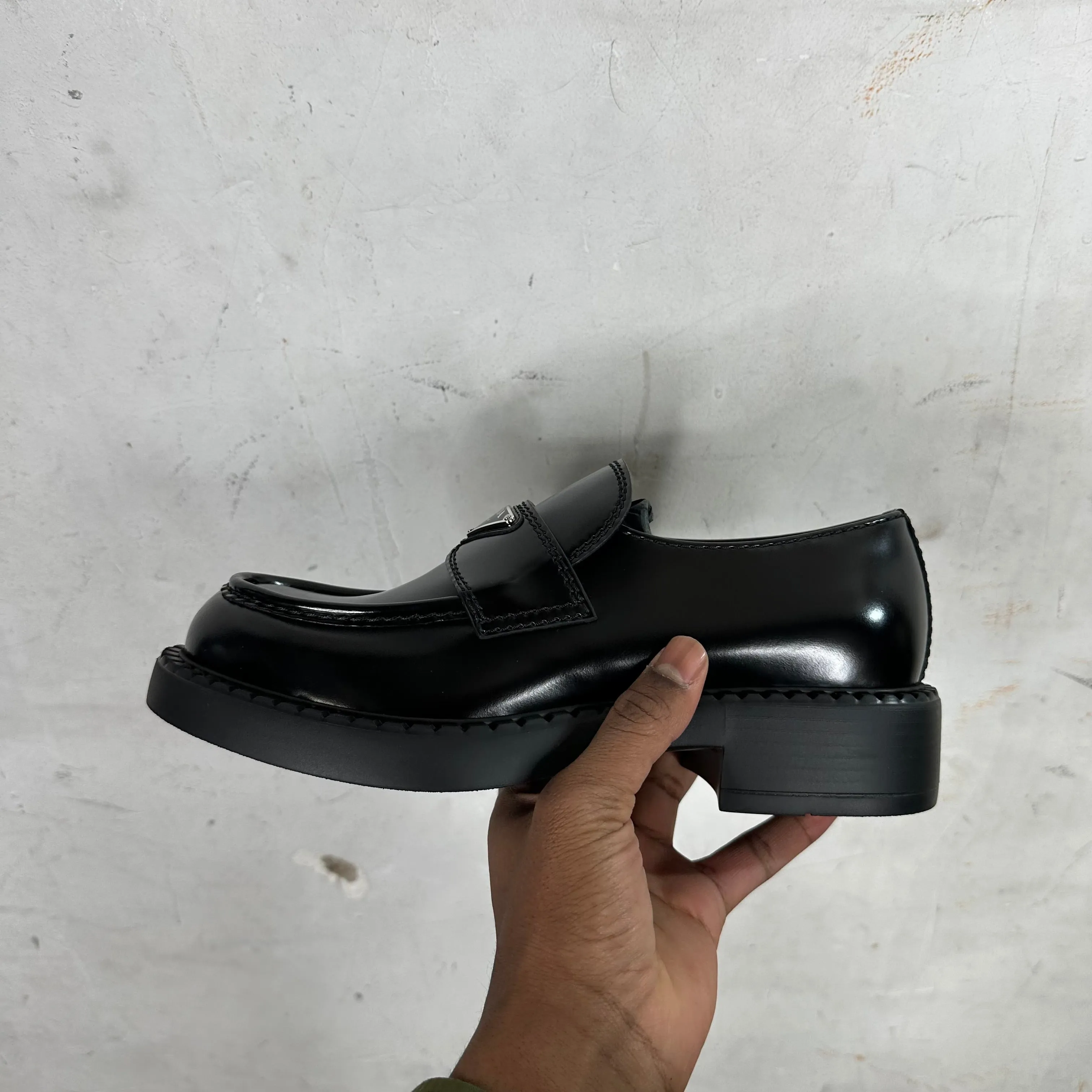 Prada Black Leather Loafers