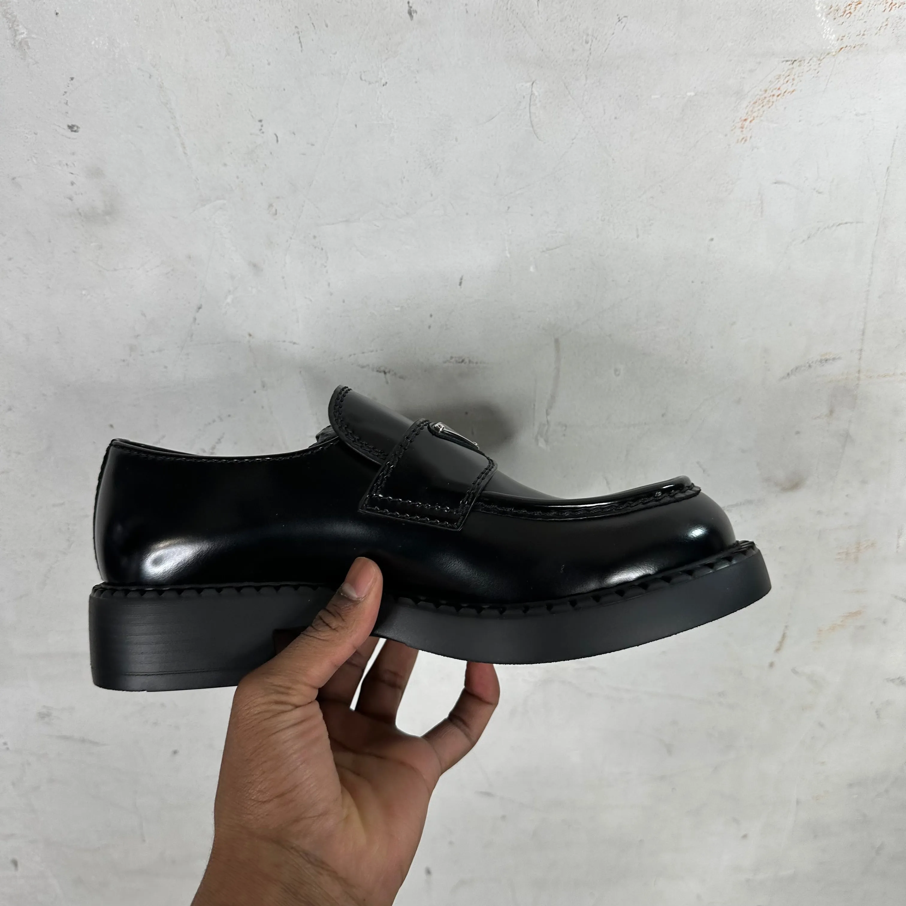 Prada Black Leather Loafers