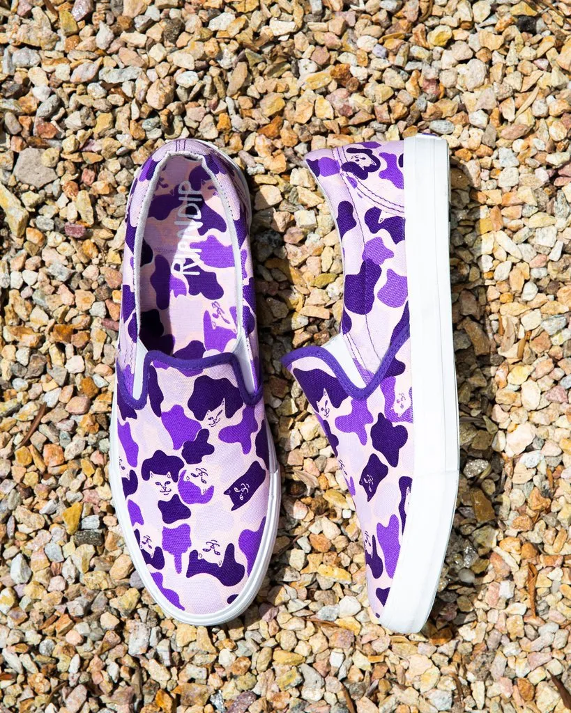 Ripndip Purple Camo Slip Ons