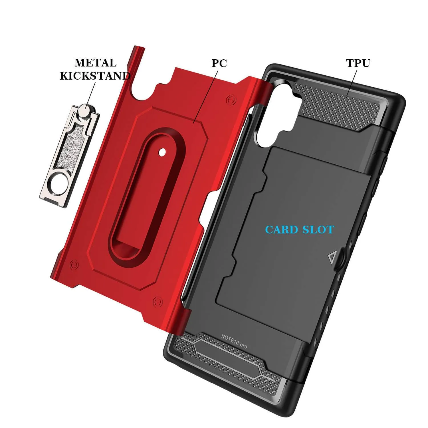 Samsung Galaxy Note 10 Case - Heavy-Duty, Card Slot, Kickstand