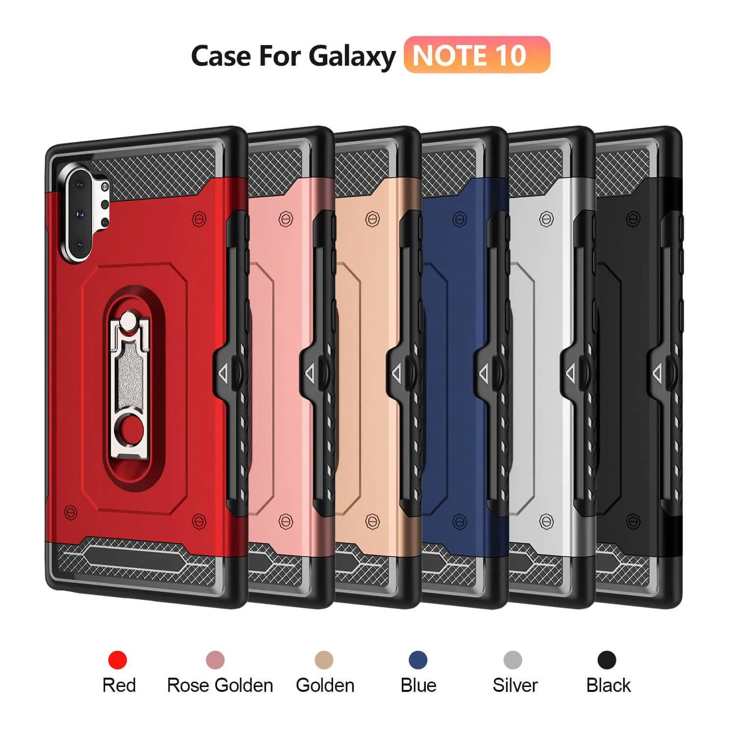 Samsung Galaxy Note 10 Case - Heavy-Duty, Card Slot, Kickstand