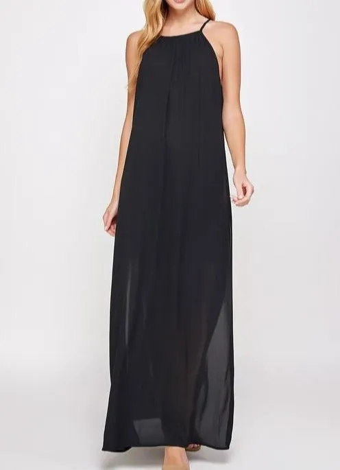 Sassy Black Maxi Dress