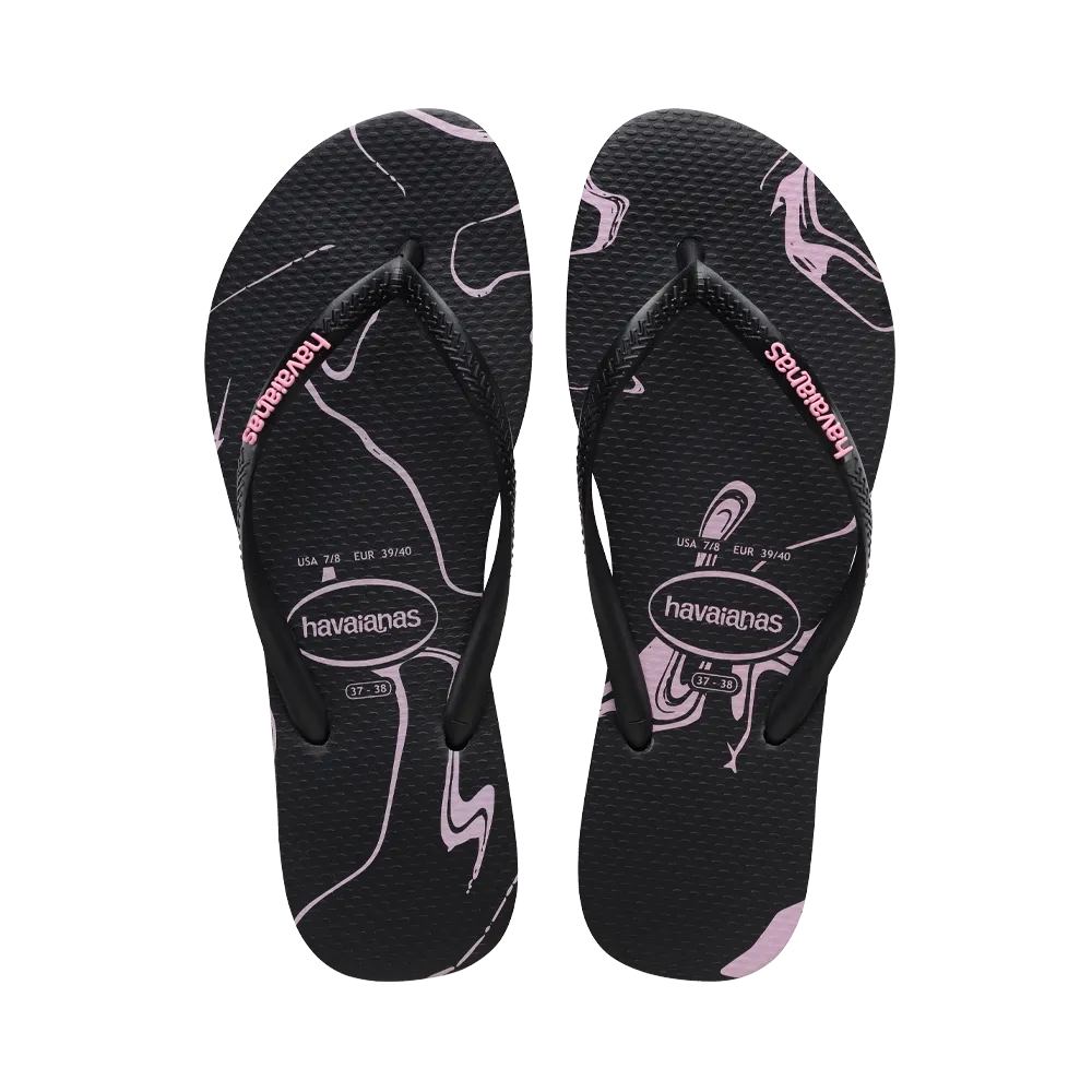 Slim Marble Flip Flops