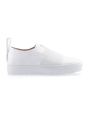 slip-on leather platform sneakers