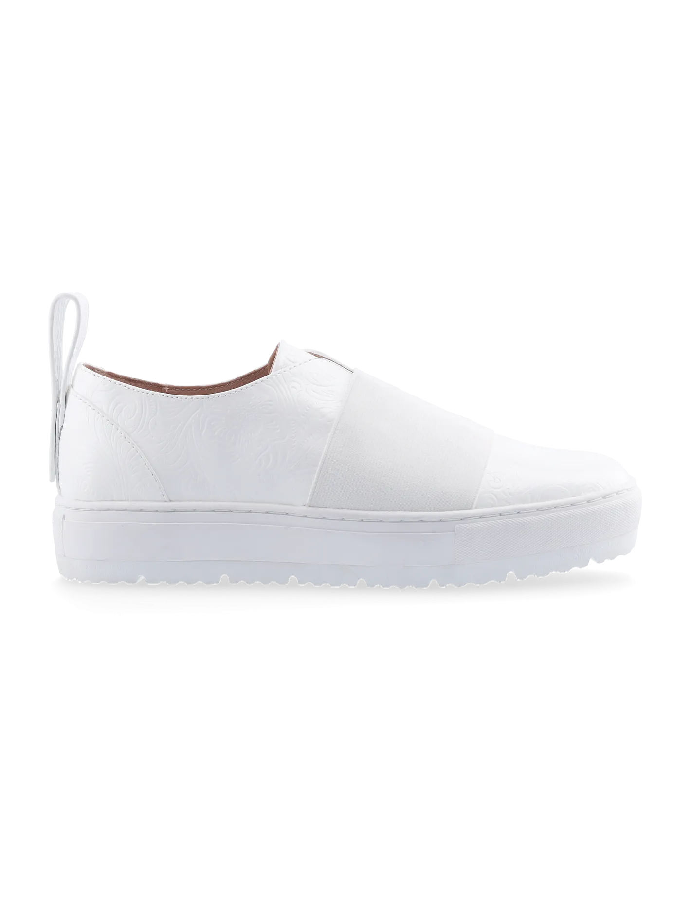 slip-on leather platform sneakers