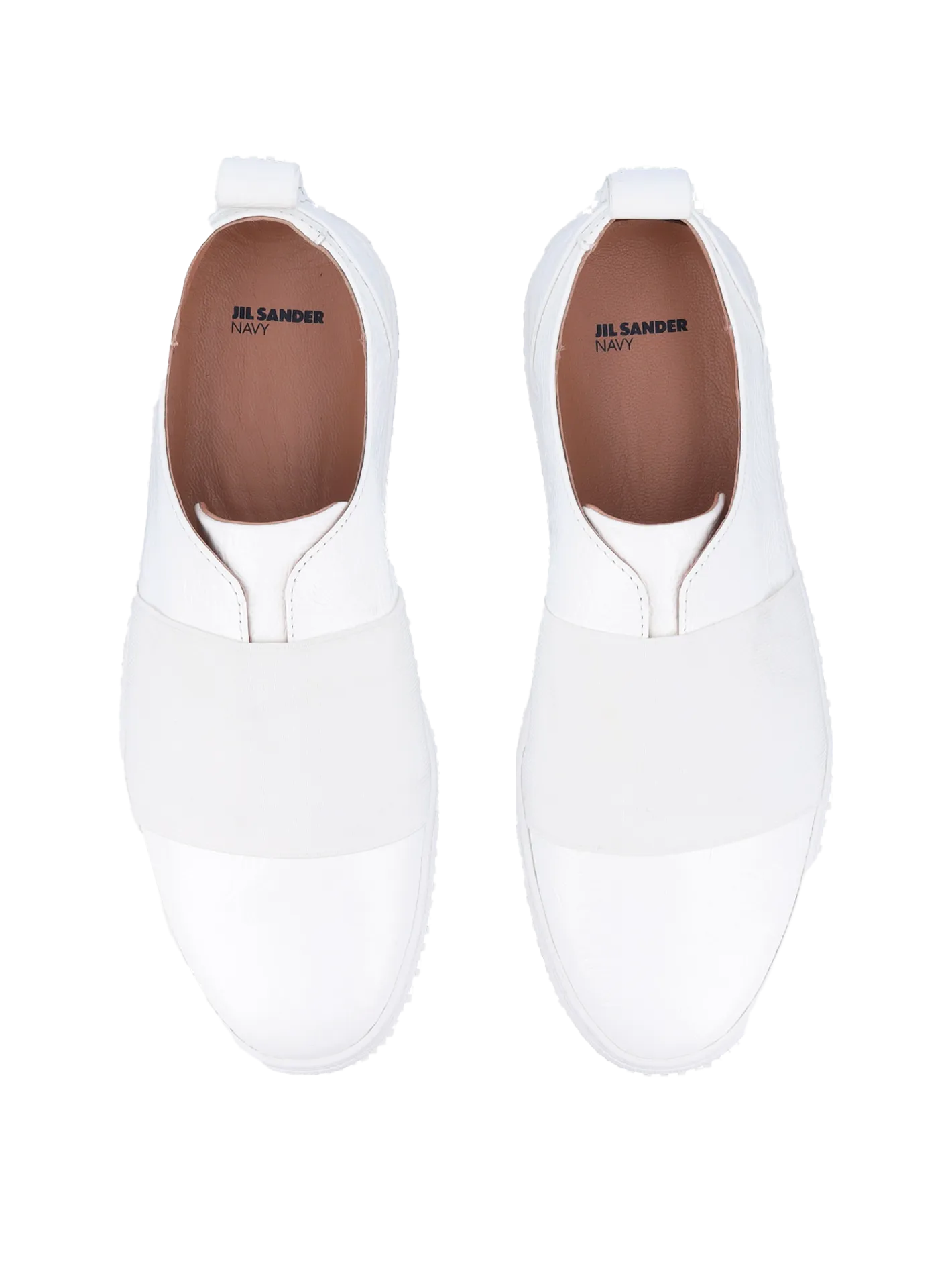 slip-on leather platform sneakers