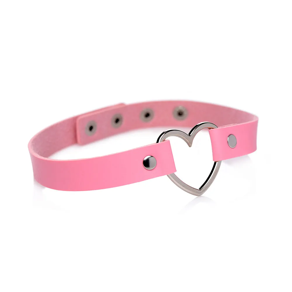 Sweet Heart Chrome Heart Choker Pink