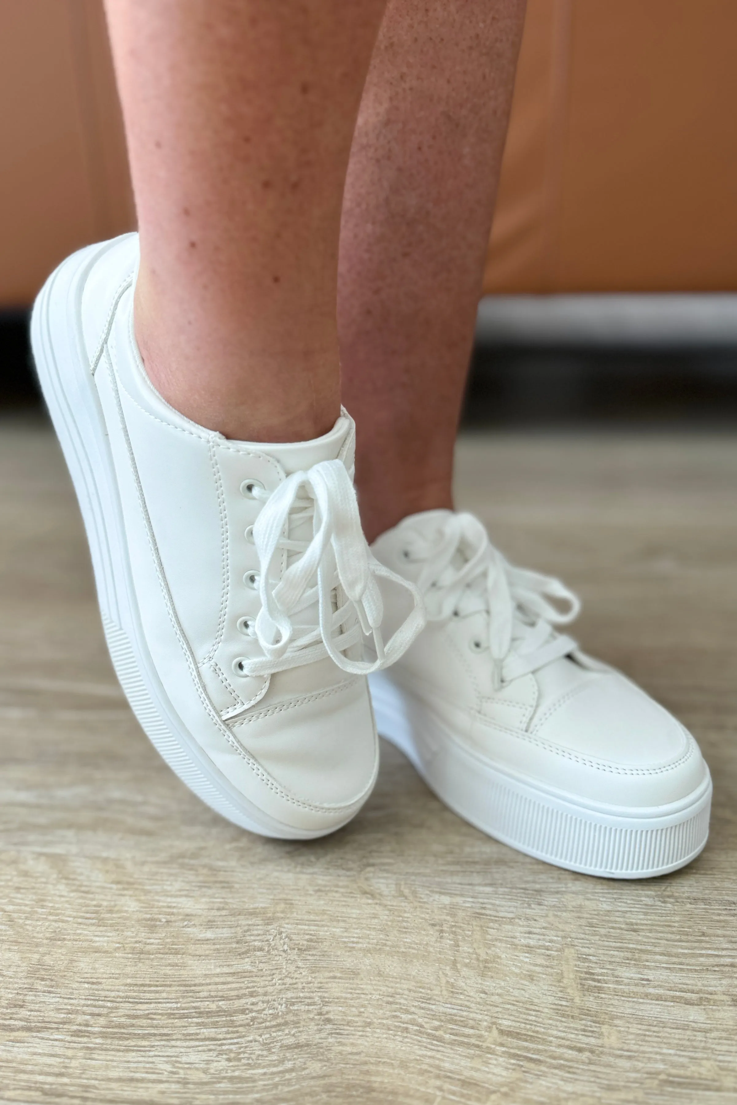 Take You Anywhere Sneakers in White - SODA