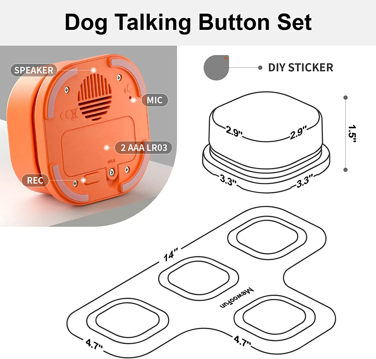 Talking Dog Buttons Toy