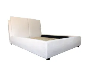 Teddy Upholstered King Bed - Cream Boucle