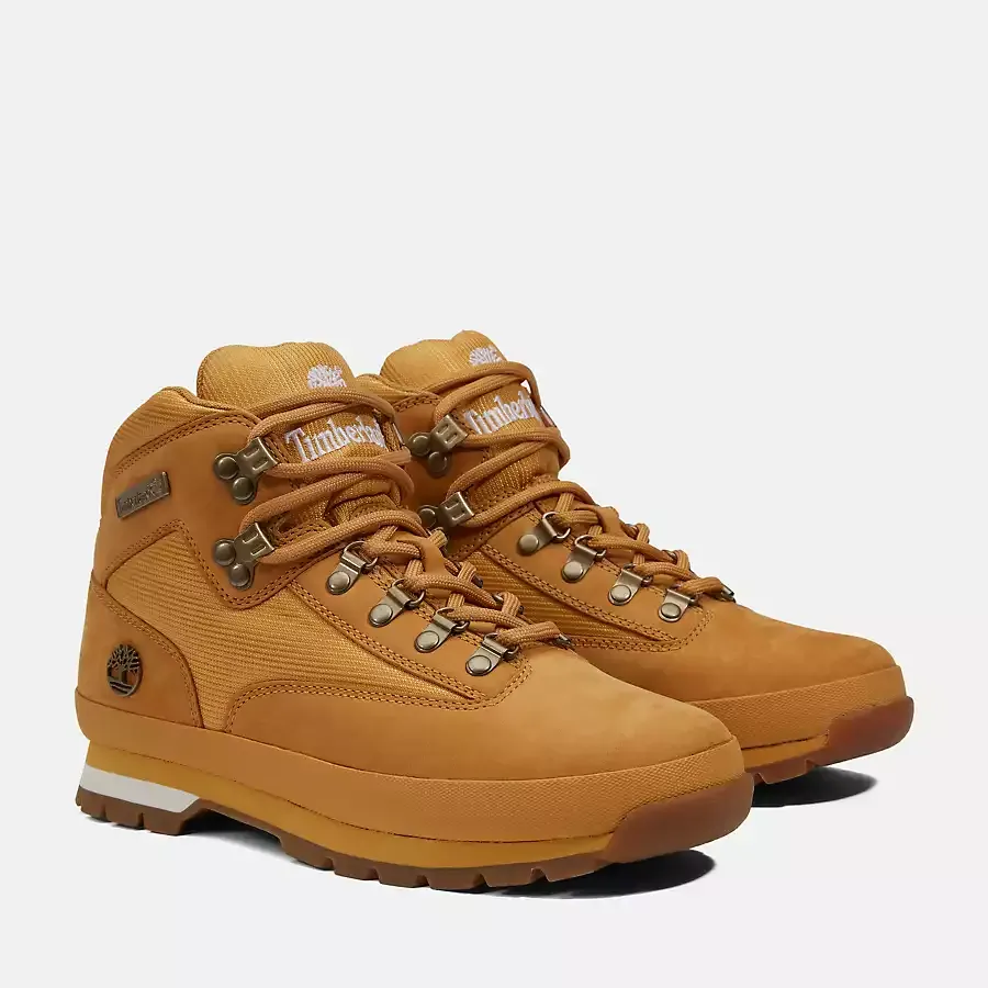 Timberland Men's Euro Hiker Mid Boot Shoes - Wheat Nubuck