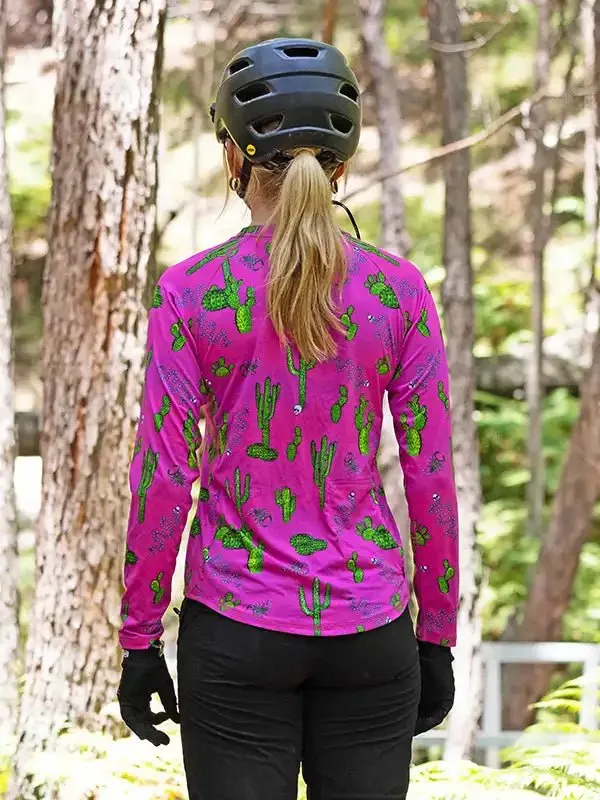 Totally Cactus Women's Long Sleeve MTB Jersey