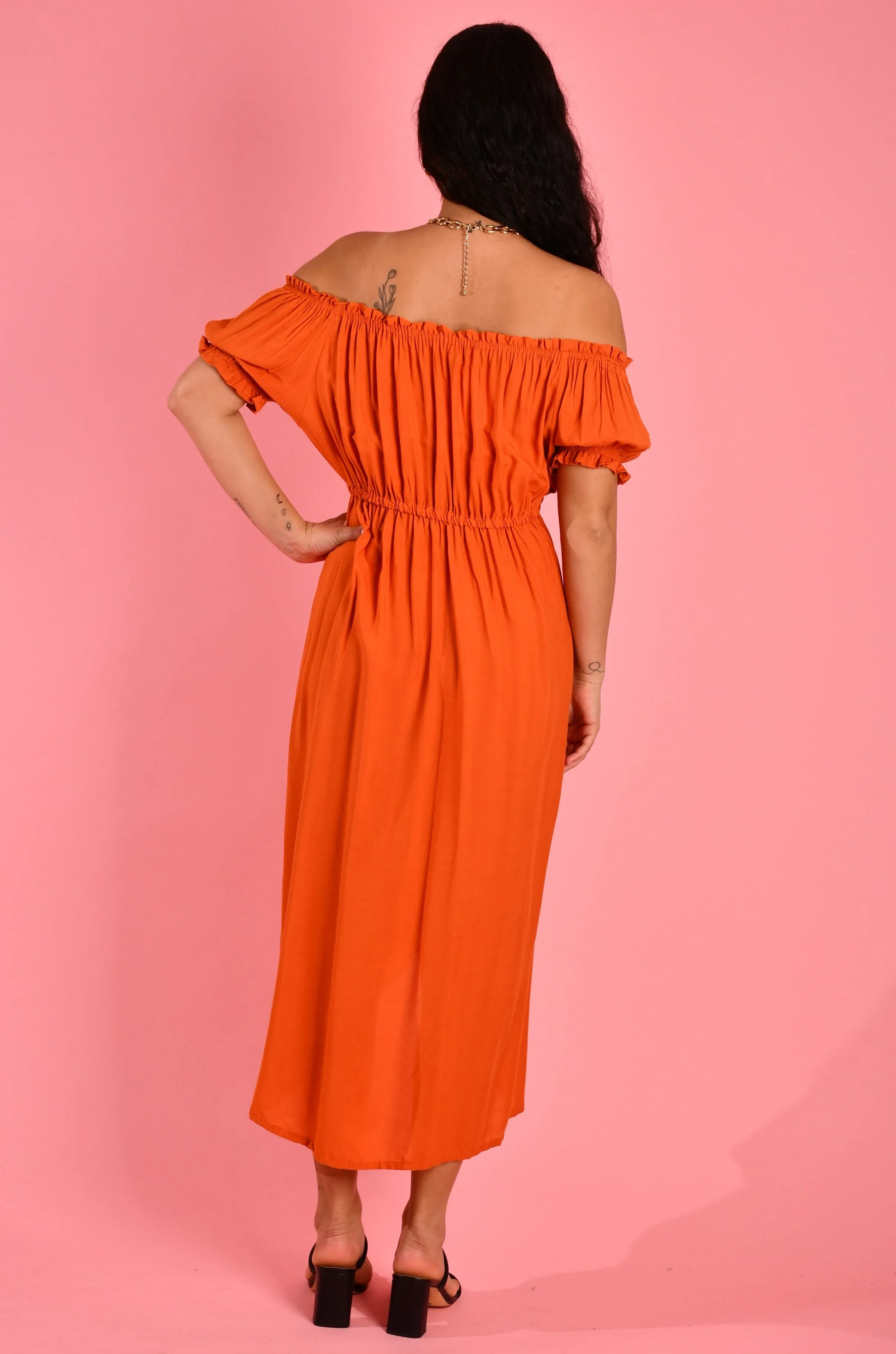 VGLD224 - ETTY BAY DRESS - BURNT ORANGE