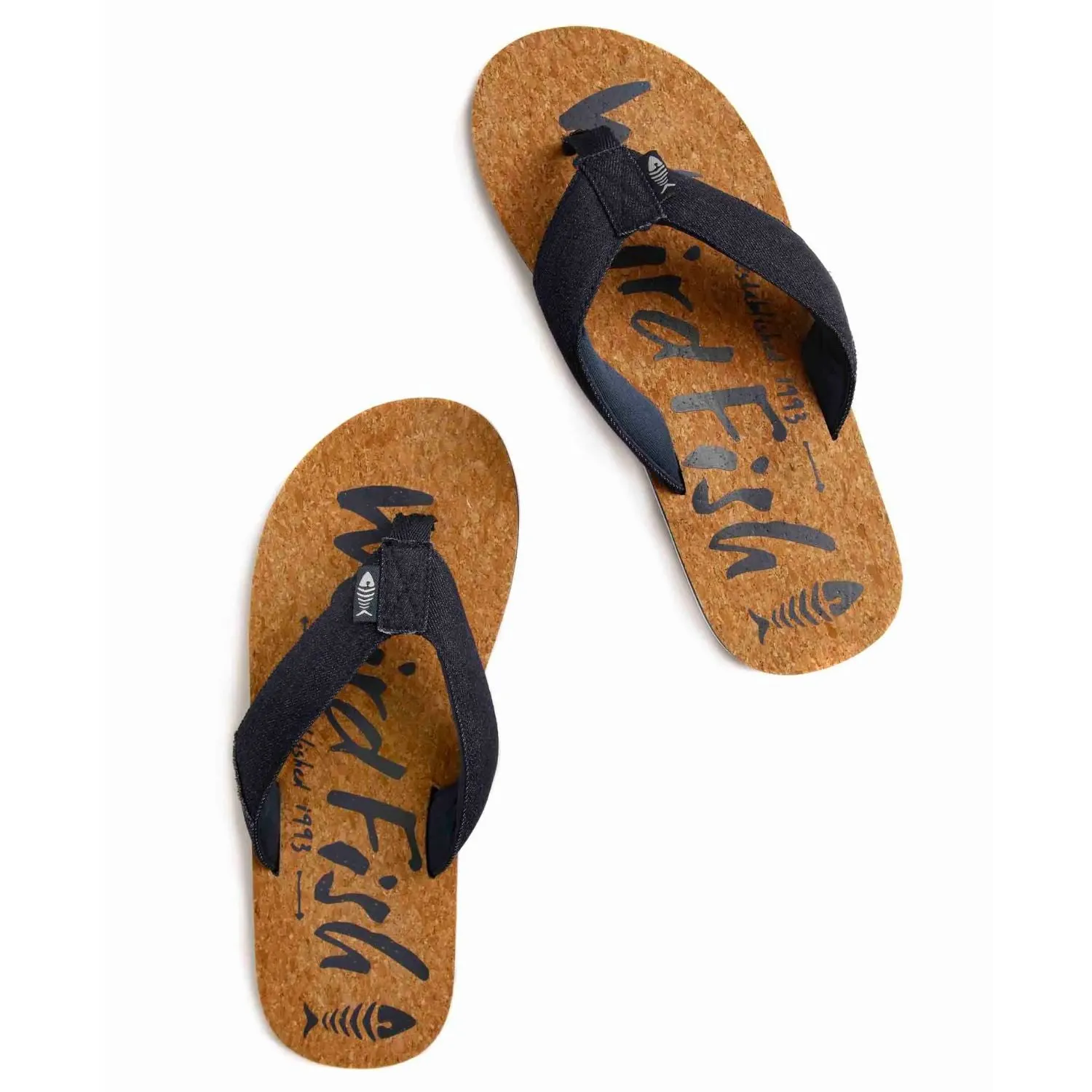 Weird Fish 11 Denim Corkham Cork Effect Men's Flip Flop