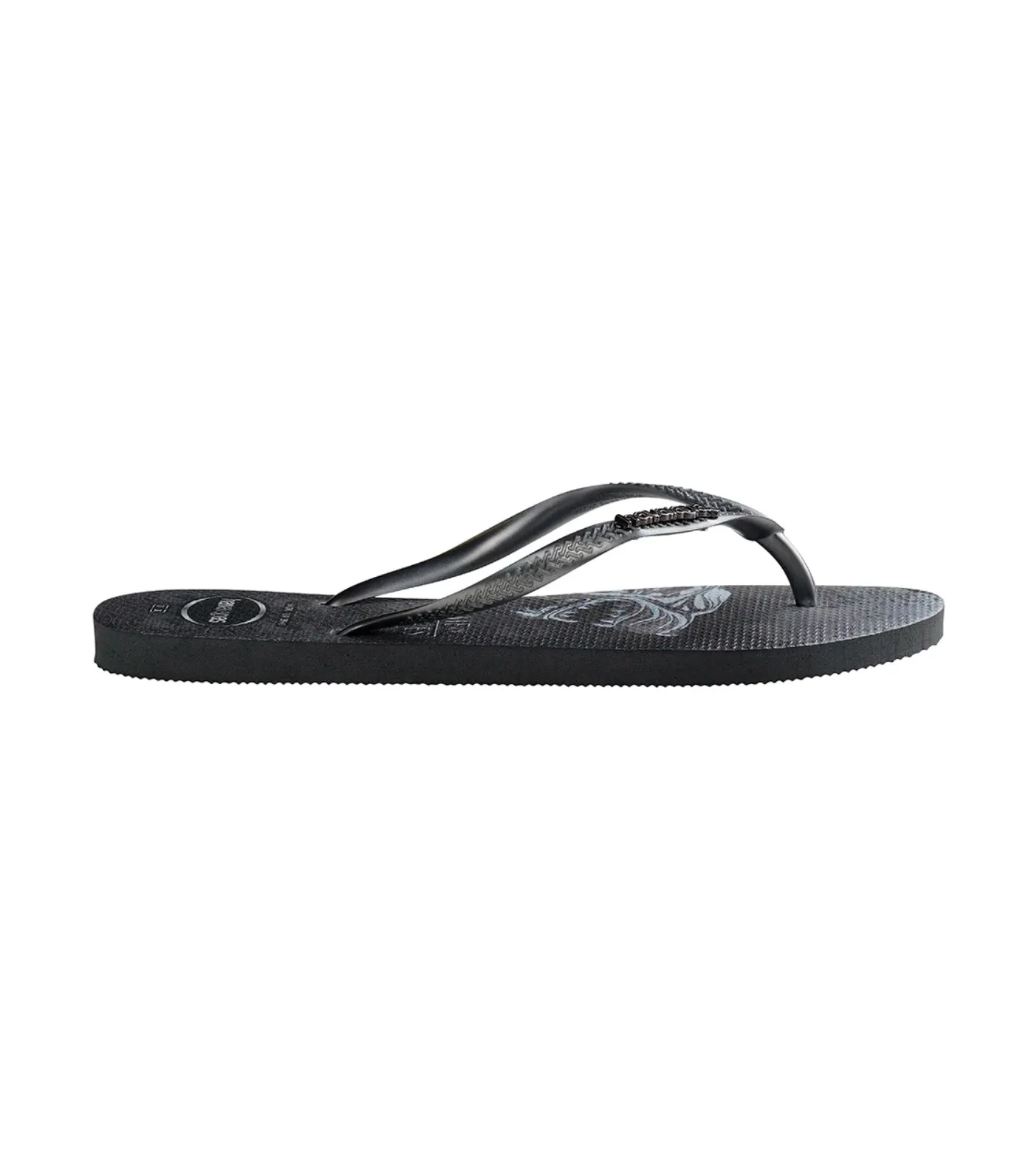 Women's Slim Game of Thrones Flip Flops - New Graphite and Metallic Graphite