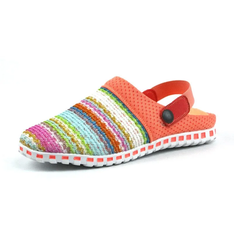 Women's stylish pretty knitted pretty slip-on sandals CL