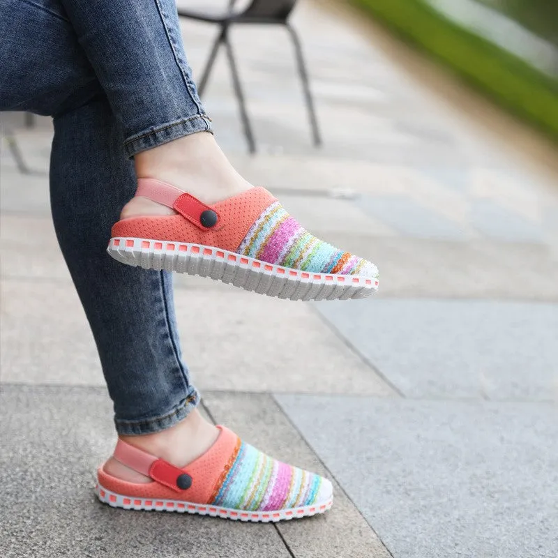 Women's stylish pretty knitted pretty slip-on sandals CL